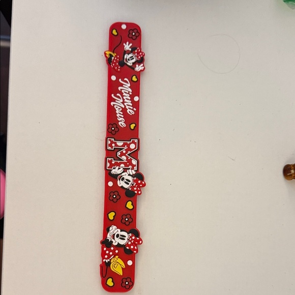 Disney Minnie Mouse Red and White Kids Slap Bracelet - Picture 1 of 8